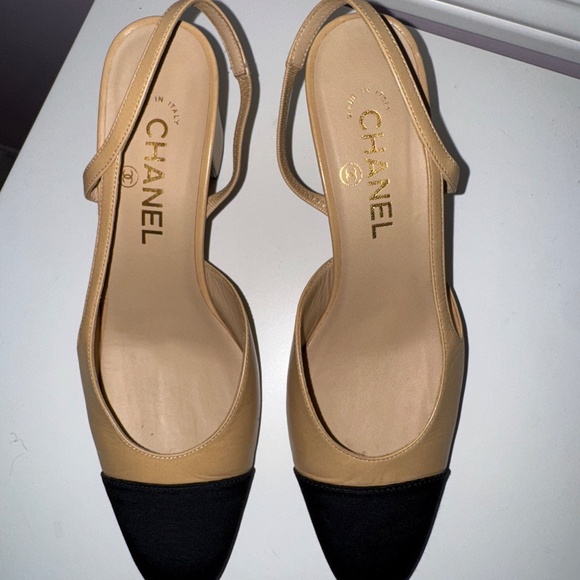 Authentic Chanel Classic Slingbacks Size 38 - Picture 5 of 9